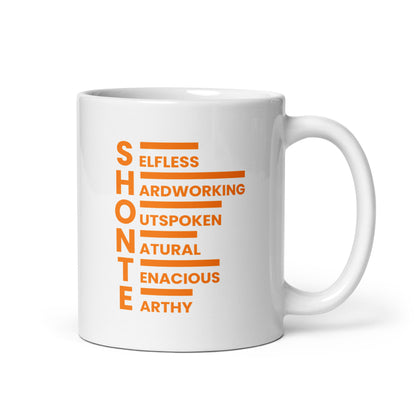 White glossy mug